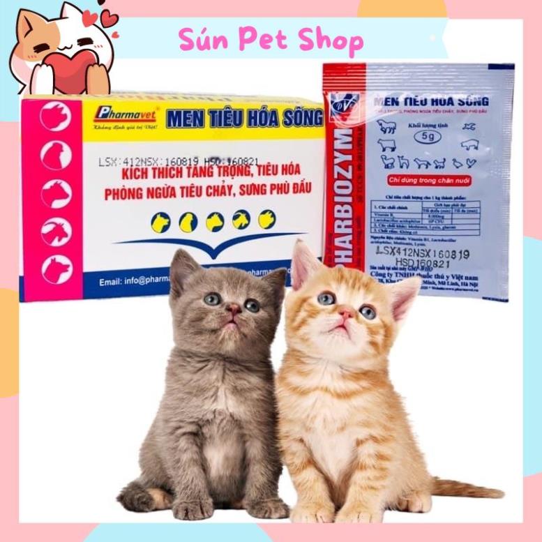 Men tiêu hóa sống cho chó mèo Pharbiozym gói 5gr