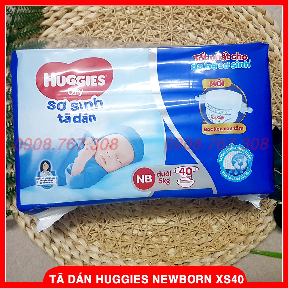 Tã Dán Huggies Newborn XS (Gói 40 Miếng)