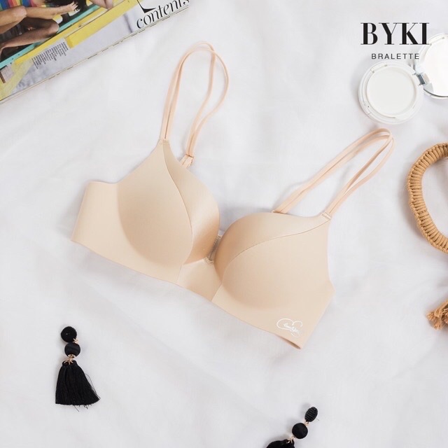 Áo Lót Nữ Phối Lụa, Áo Ngực Đúc Su Phối Gấm Lụa Đệm Dày Không Gọng Siêu Xịn