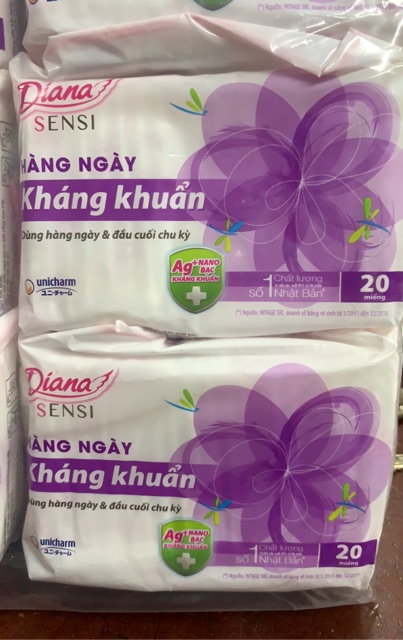 Băng vệ sinh hàng ngày diana sensi kháng khuẩn bịch 6 gói - ảnh sản phẩm 2