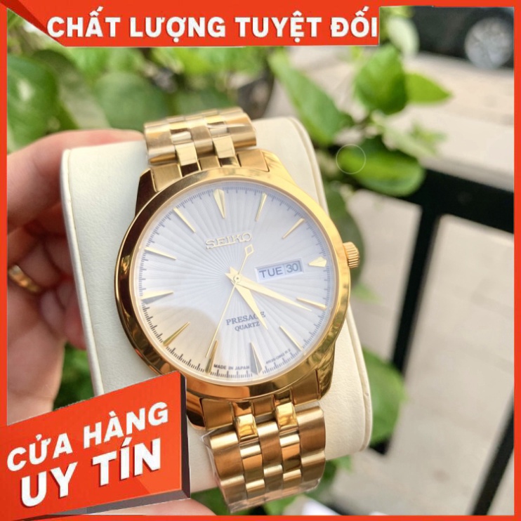 Đồng Hồ Nam Seiko Sapphire SK028 Case 40mm Mặt Vân 2 lịch Máy Pin Nhật