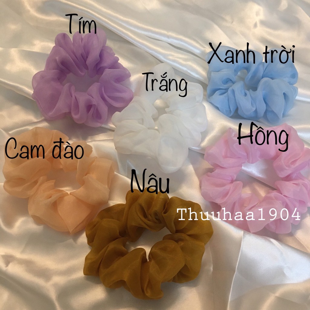 [Mã FAGOGO giảm 12% đơn 99K] Cột tóc Vải voan bóng ánh kim Scrunchies phong cách vingate ( voan bóng kim) | BigBuy360 - bigbuy360.vn