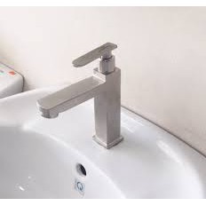 Vòi lavabo điếu lạnh cao cấp SUS 304 cao 17cm, vòi điếu lạnh, vòi chậu, vòi tô, bảo hành 03 năm