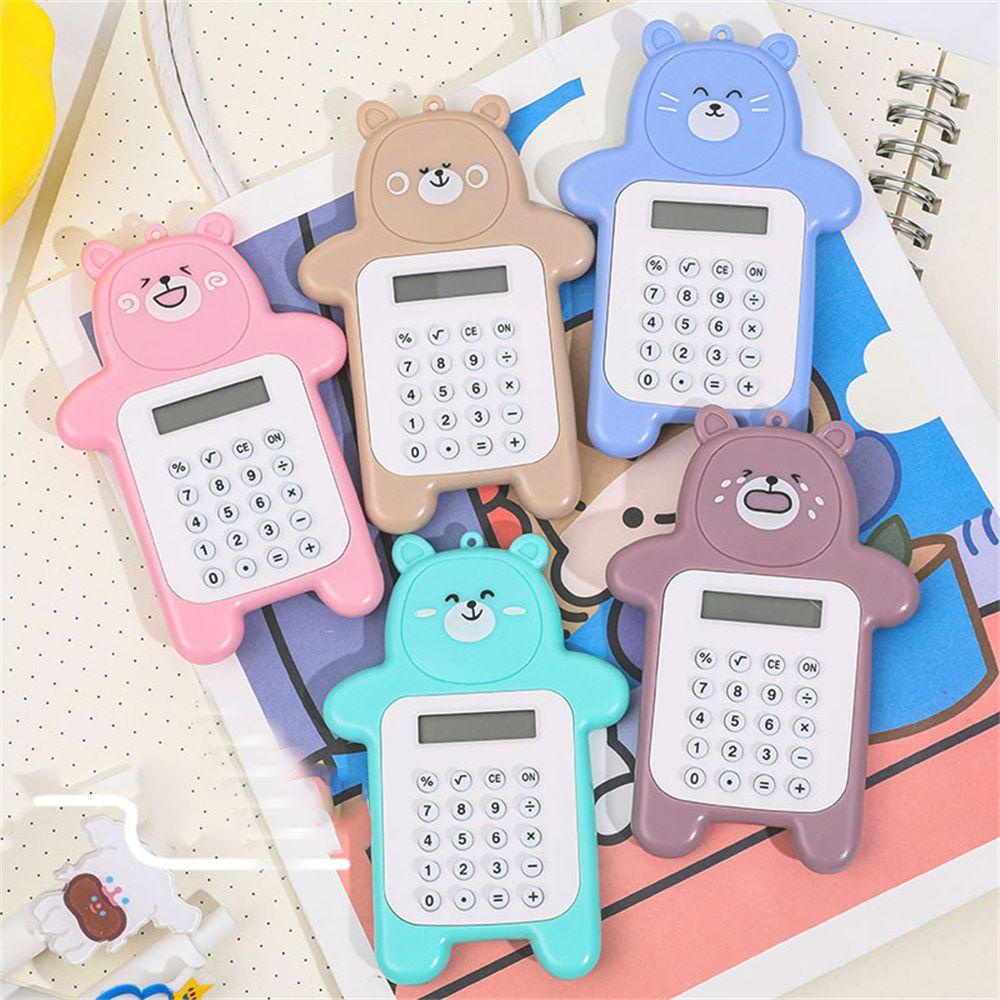 AUGUSTINA Máy Tính Cầm Tay Mini Họa Tiết Hoạt Hình Siêu Mỏng