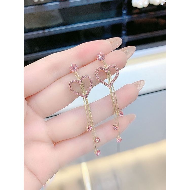 Bông tai nữ Hàn Quốc sành điệu thời trang cá tính trẻ trung giá rẻ chất liệu hợp kim không gỉ nhiều kiểu dáng