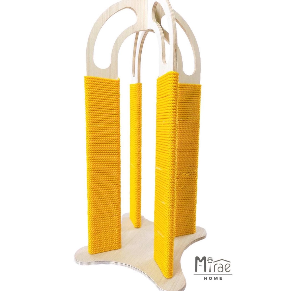 Trụ cào móng cho mèo, bàn cáo móng cho mèo dây thừng nhựa, gỗ MDF chống ẩm giúp mèo xả stress CTS03 Mirae Home