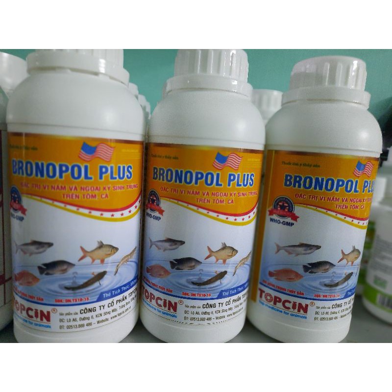 Trị Nấm và Ngoại ký sinh trùng trên Tôm Cá Bronopol Plus