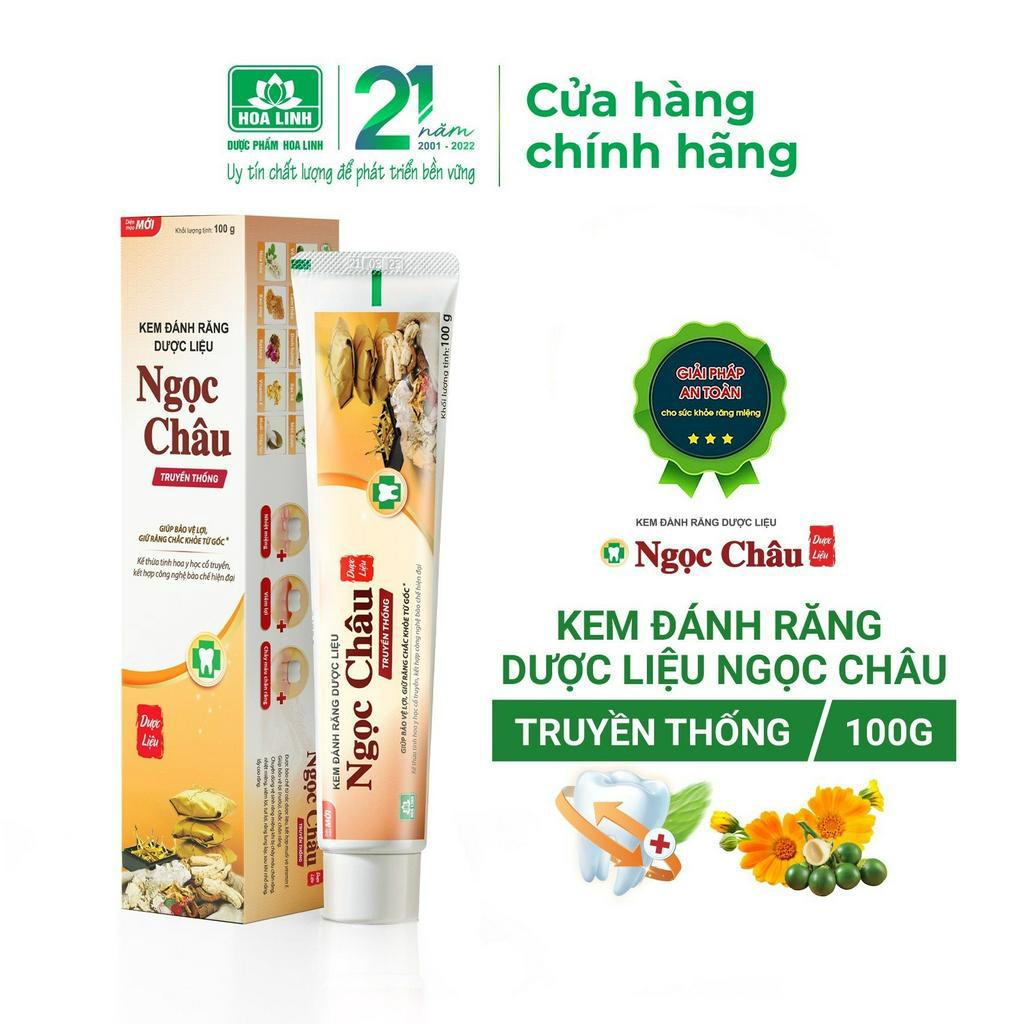 Kem đánh răng dược liệu Ngọc Châu Truyền thống 100g