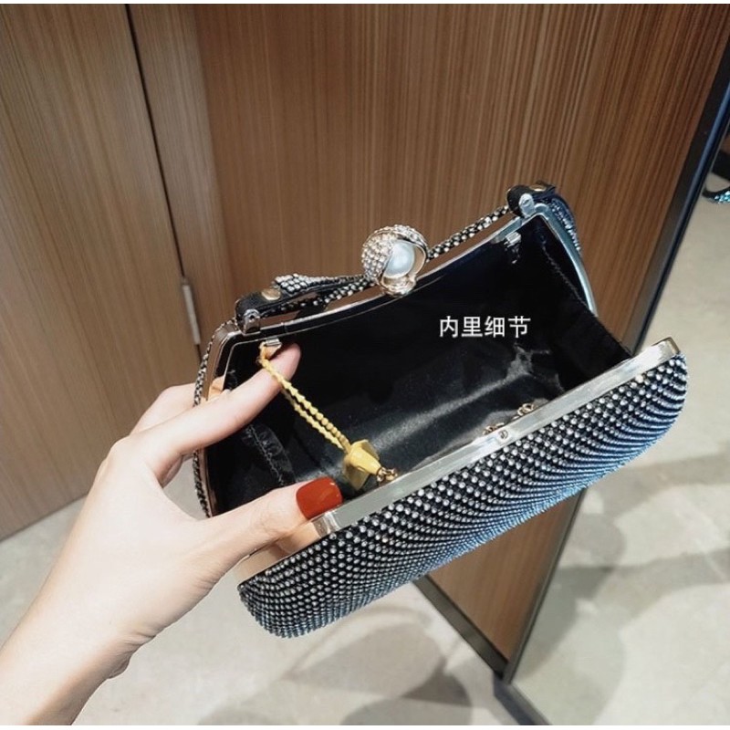 Clutch ví nữ đi tiệc đính đá sang chảnh 1853