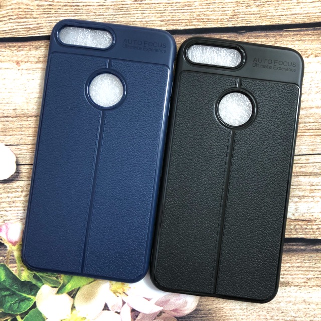 Ốp lưng iPhone 7 Plus Dẻo giả da vân bóng siêu bền