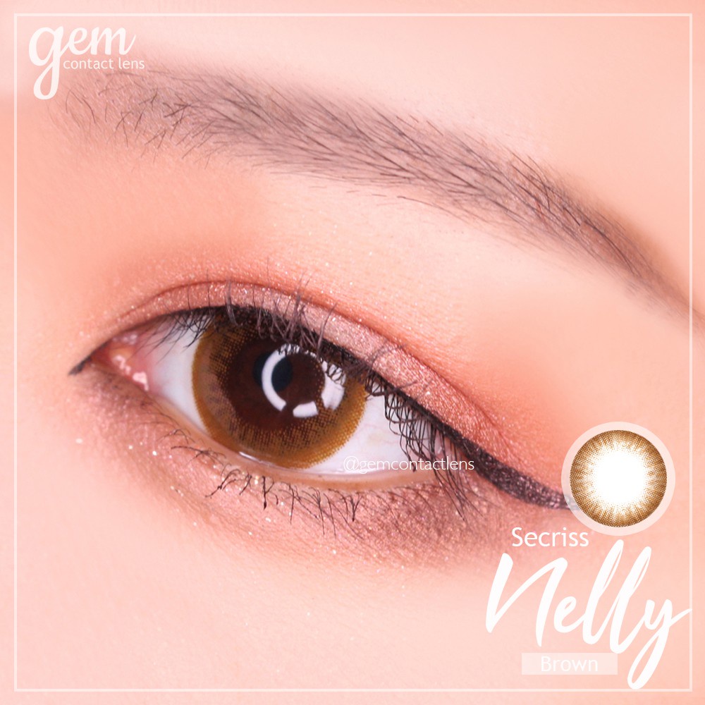Áp Tròng SECRISS NELLY BROWN - OLENS KOREA Lens Ẩm Cao Giãn Nhẹ Tự Nhiên, Phù Hợp Cho Mắt Nhạy Cảm