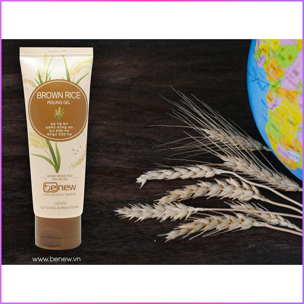 Kem Tẩy Tế Bào Chết - Tẩy Da Chết Mặt Tinh Chất Gạo Benew Hàn Quốc cao cấp, Brown Rice Peeling Gel 120ml hàng chính hãng