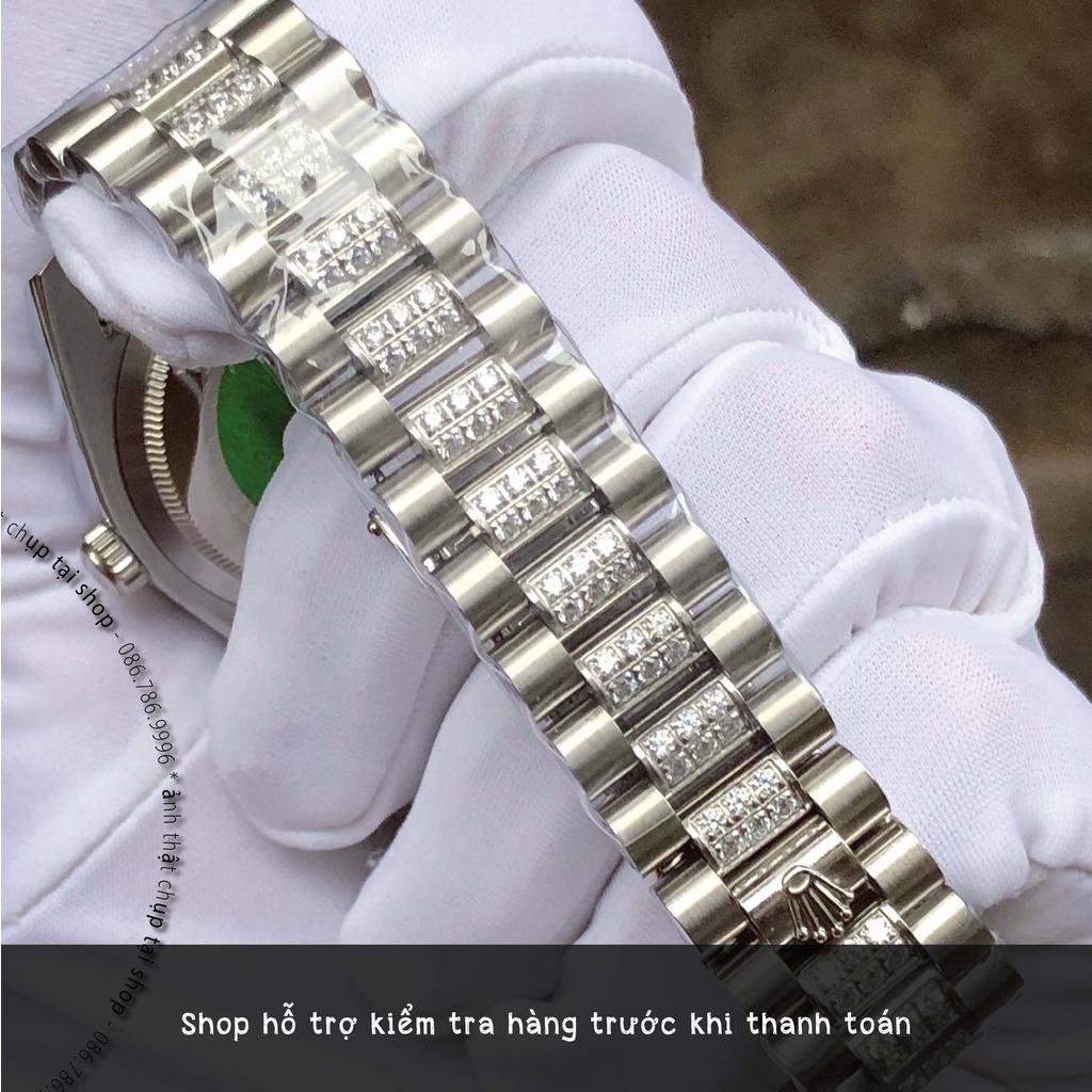 Đồng Hồ Nam RL GOLD DAY-DATE Full Đá Máy Cơ Automatic Nhật Size 38 Chống Nước 5ATM