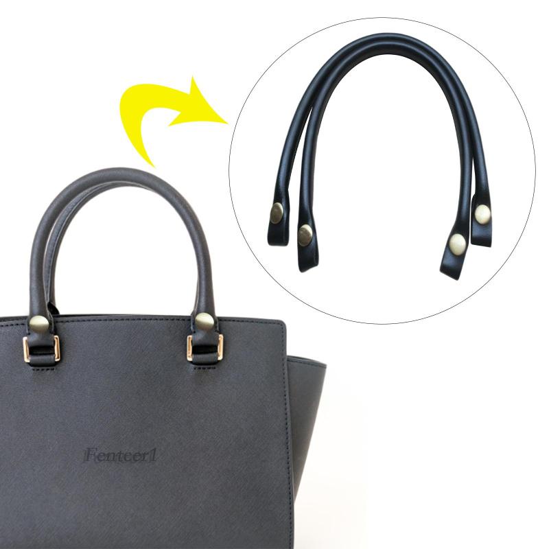 Set 2 Tay Cầm Túi Xách Da PU Thay Thế DIY Fenteer1