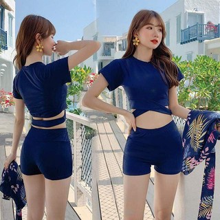Set Bikini Đi Biển Đồ Bơi Nữ 3 Món (Áo Tắm + Quần + Váy)