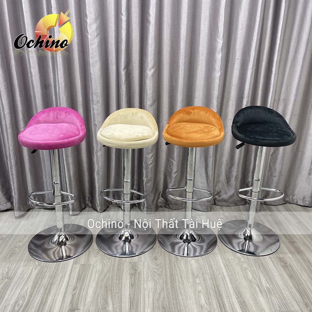 Ghế Trang Điểm Xoay, Ghế Makeup, Ghế Quầy lễ Tân Bọc Da Cao cấp Phong các Nhỏ Gọn Mẫu Tựa Thấp ( Đủ Màu)