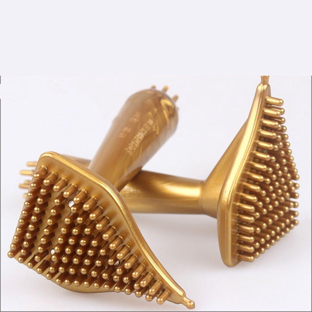 ANEMONE Bàn Chải Mát Xa Hình Tam Giác Bằng Kim Loại Tiện Dụng Cho Salon