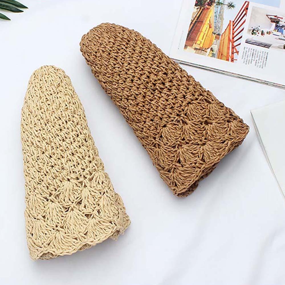 Nón Rơm Khoét Rỗng Có Thể Gập Lại Thời Trang Đi Biển Cho Nữ