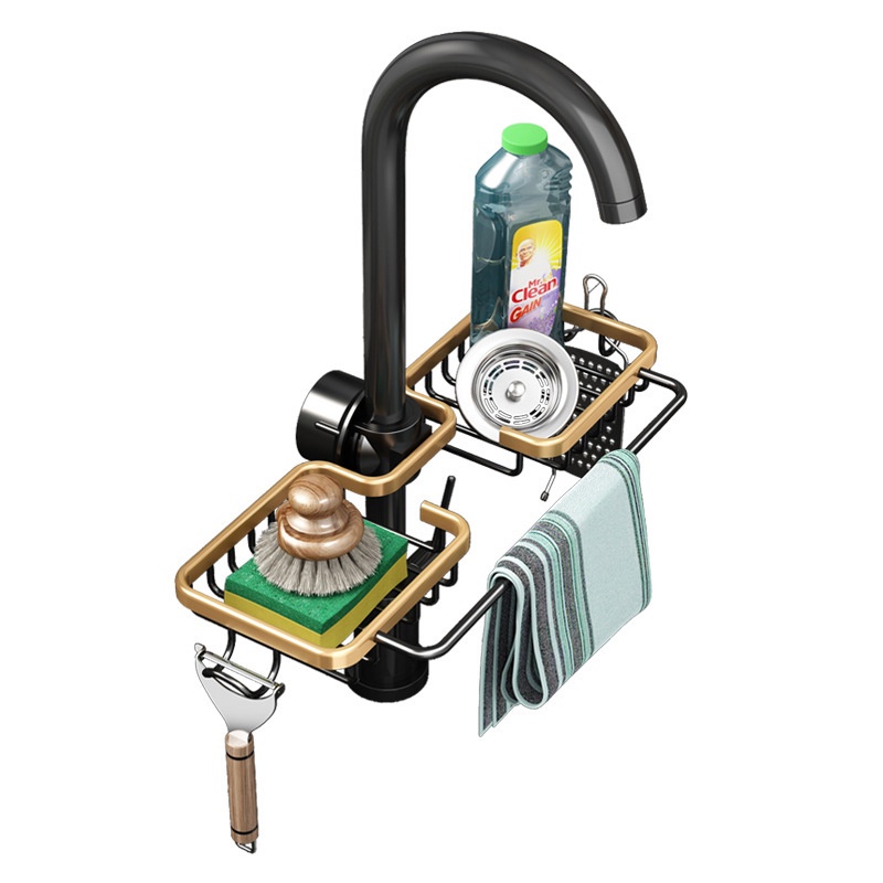 Giá Đỡ Đựng Xà Phòng Mút Rửa Chén Bằng Nhôm Giúp Khô Ráo Tiện Dụng