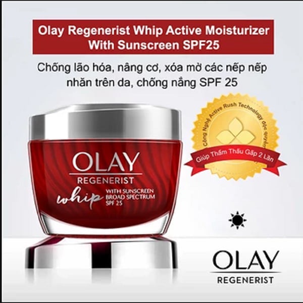 Kem Olay đỏ Whip Active Moisturizer Kem chống lão hóa Olay Whip