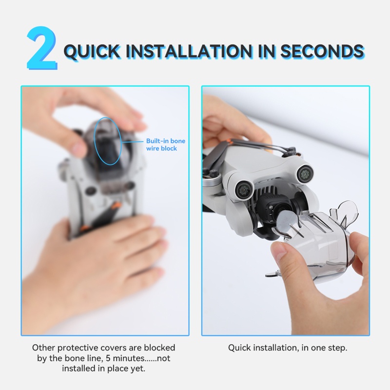 Nắp Bảo Vệ Ống Kính Camera Trong Suốt Cho Mini 3 Pro Gimbal