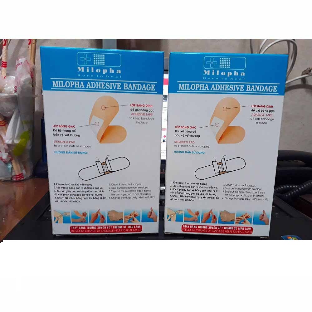Hộp 10 túi gạc Vaseline Milovas 65mm x 190mm gạc băng bó vết thương, sát trùng, sát khuẩn Milopha