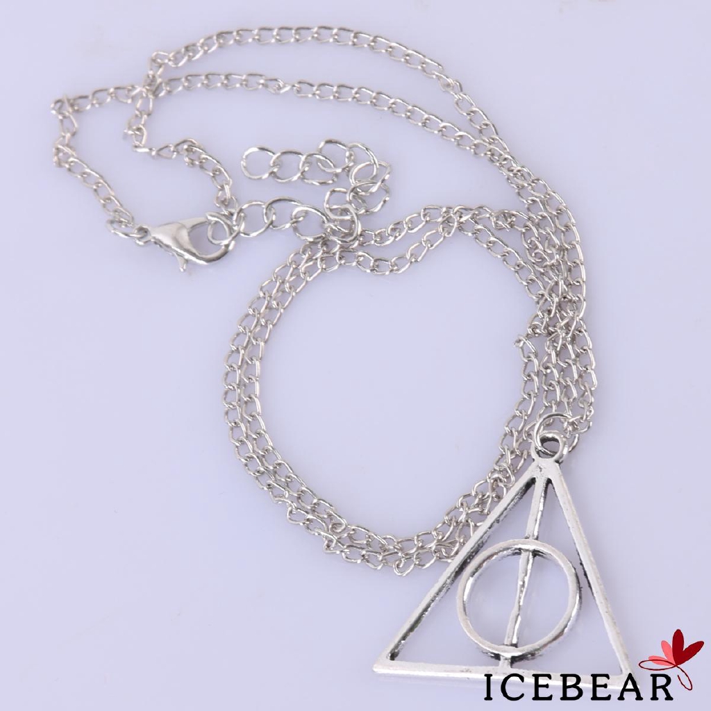 Dây chuyền mặt tam giác mạ vàng phong cách Harry Potter