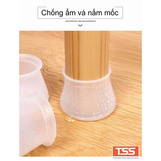 combo 4 Miếng Silicon Bọc Chân Bàn/Ghế Chống Trượt Phụ kiện nội thất