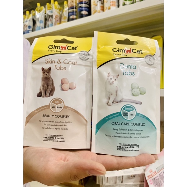 VIÊN GIMCAT DENTA-TABS HỖ TRỢ MẢNG BÁM RĂNG CHO MÈO 40G
