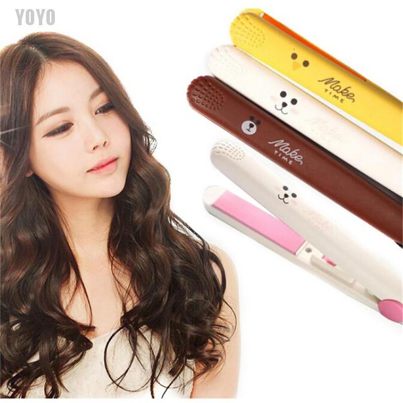 (Hàng Mới Về) Máy Duỗi Và Uốn Tóc 2 Trong 1 Mini Tiện Dụng Chất Lượng Cao
