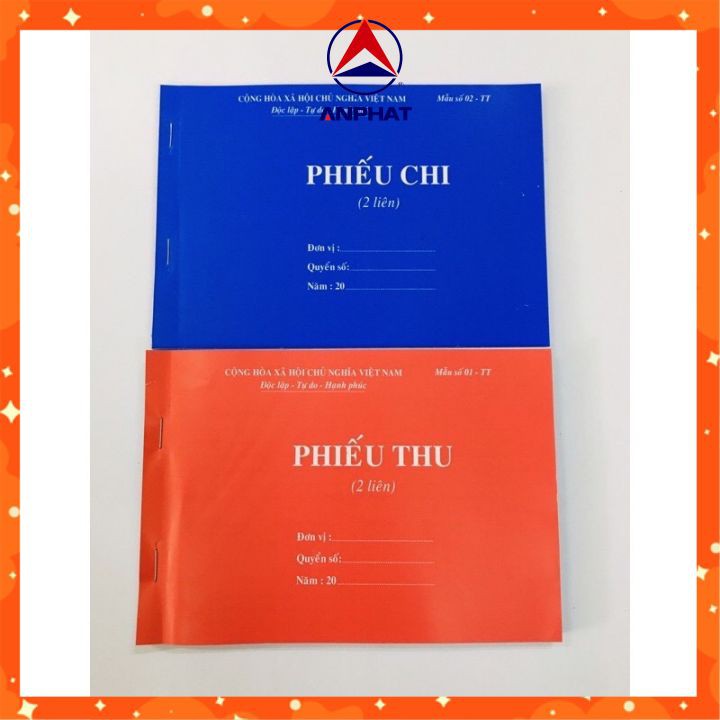 Phiếu thu chi a5 2 liên, 3 liên 60 - 100 tờ