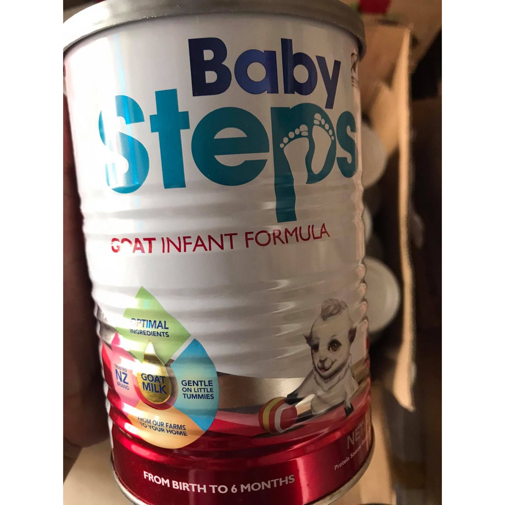 Sữa dê công thức Baby Steps số 1,2,3 Newzealand lon 900g date T1, T2/2022