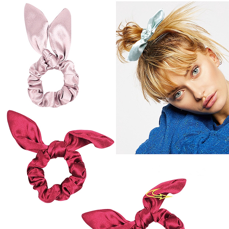 Dây Buộc Tóc Thắt Nơ Tai Thỏ Xinh Xắn Dành Cho Nữ  (Hair Scrunchies)