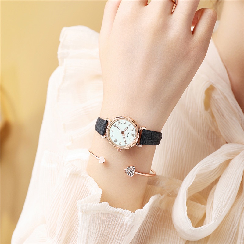 Đồng Hồ Quartz Dây Da Thời Trang Cho Nữ