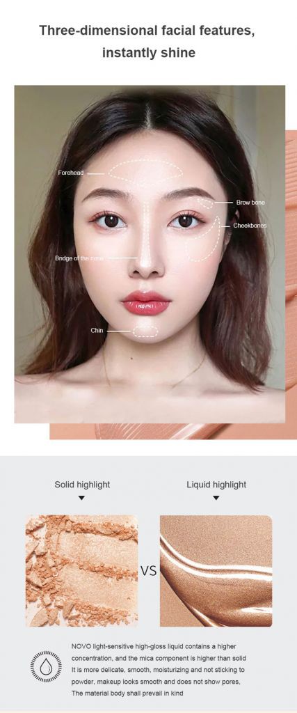 (Hàng Mới Về) Kem Bắt Sáng Dạng Lỏng Trang Điểm Tạo Khuôn Mặt Và Cơ Thể | BigBuy360 - bigbuy360.vn