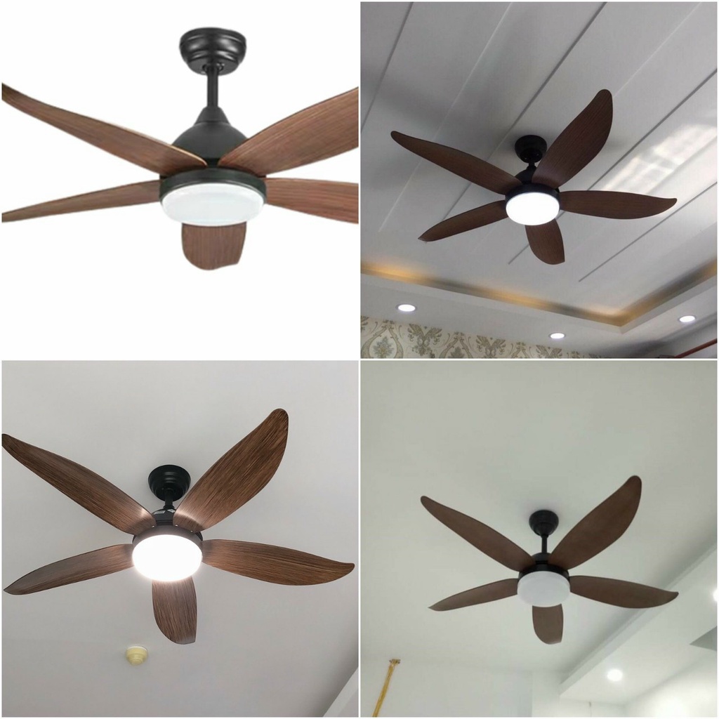 Quạt trần đèn  SuperVilighting, MS: S117, Động cợ DC 50W inveter tiết kiệm điện, Động cơ đồng 100%, Bảo hành 48 tháng