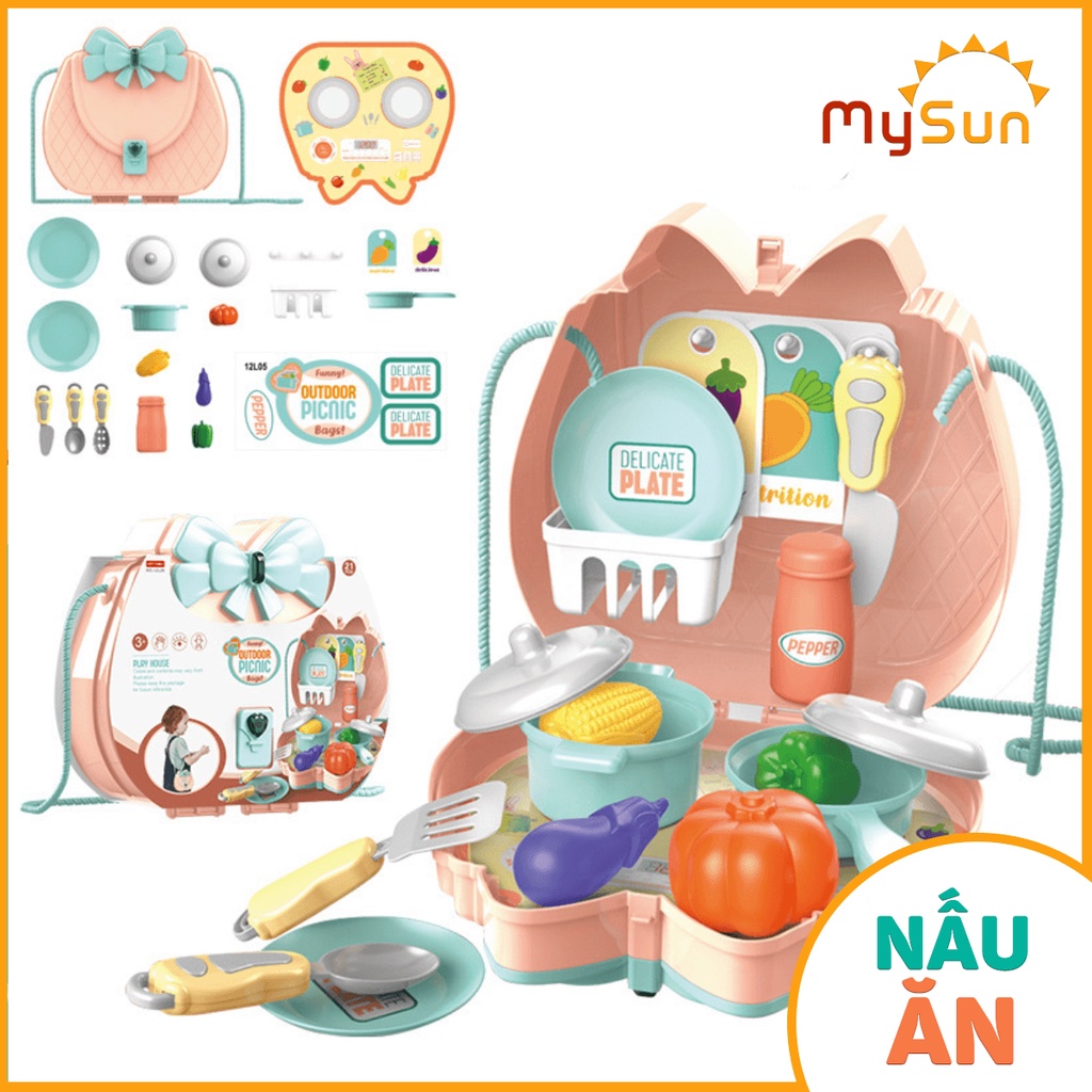 Túi xách đồ chơi hướng nghiệp nấu ăn nhà bếp, bác sĩ, trang điểm, máy ảnh cho bé