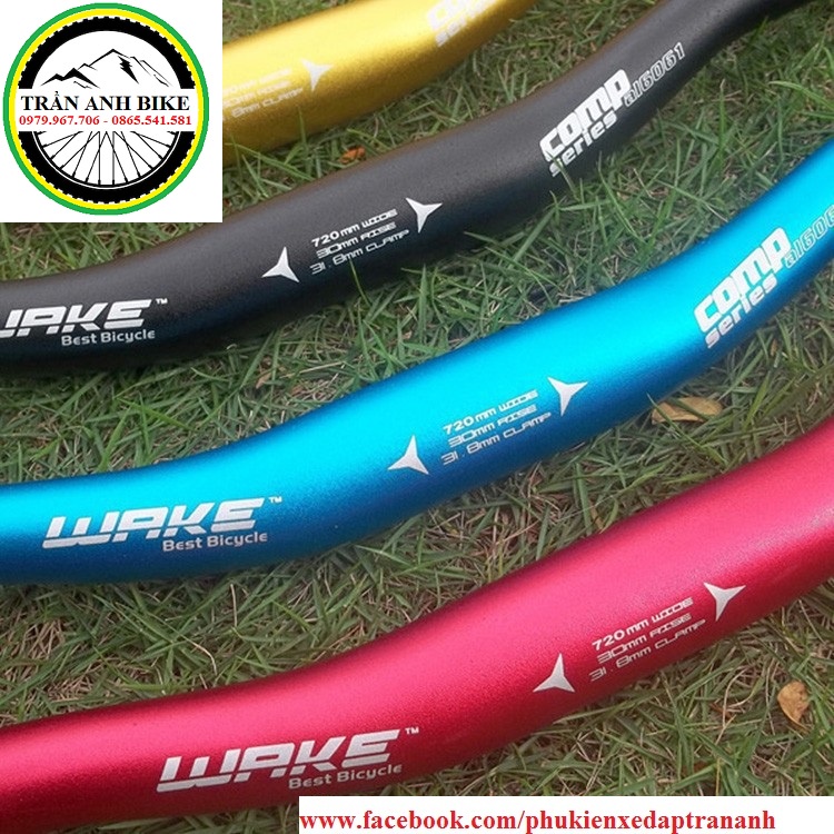 Ghi đông xe đạp nhôm WAKE 720 x 31.8mm