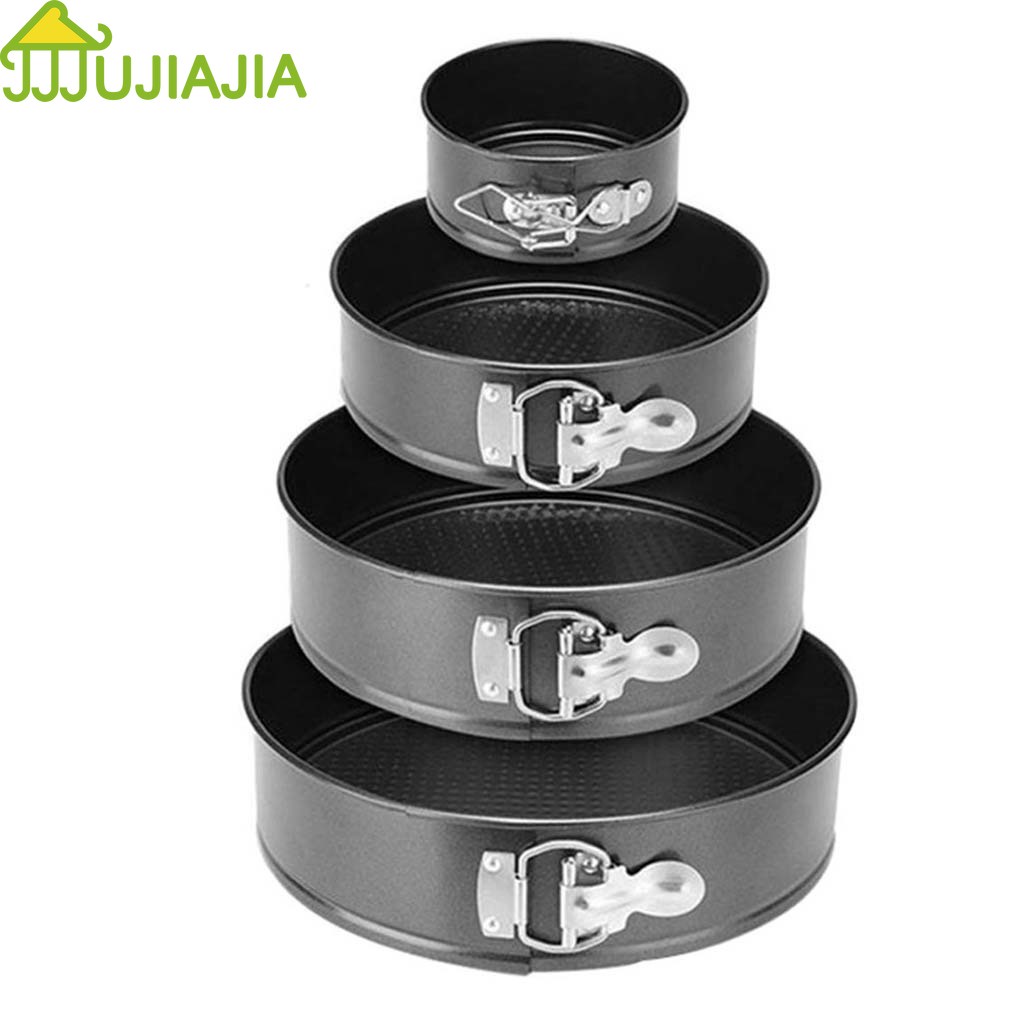 Khuôn nướng bánh sinh nhật DIY JUJIAJIA dạng tròn chất liệu cấp thực phẩm 4-10inch