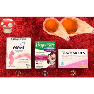 Elevit Bầu Úc - Pregnacare Him and Her Uk BACKMORES CONCEIVE WELL GOLD, vitamin tổng hợp trước bầu (100v,60v,56v)