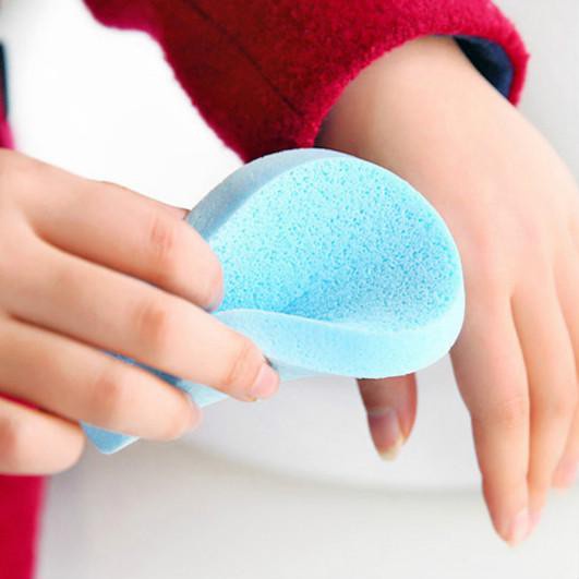 [Hàng mới về] Mút rửa mặt hình tròn chất liệu sợi gỗ tự nhiên chất lượng cao