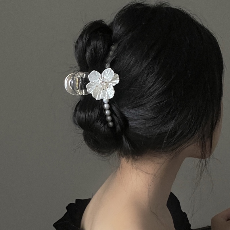 Kẹp Tóc Hình Hoa Đính Ngọc Trai Thời Trang Hàn Quốc Cho Nữ