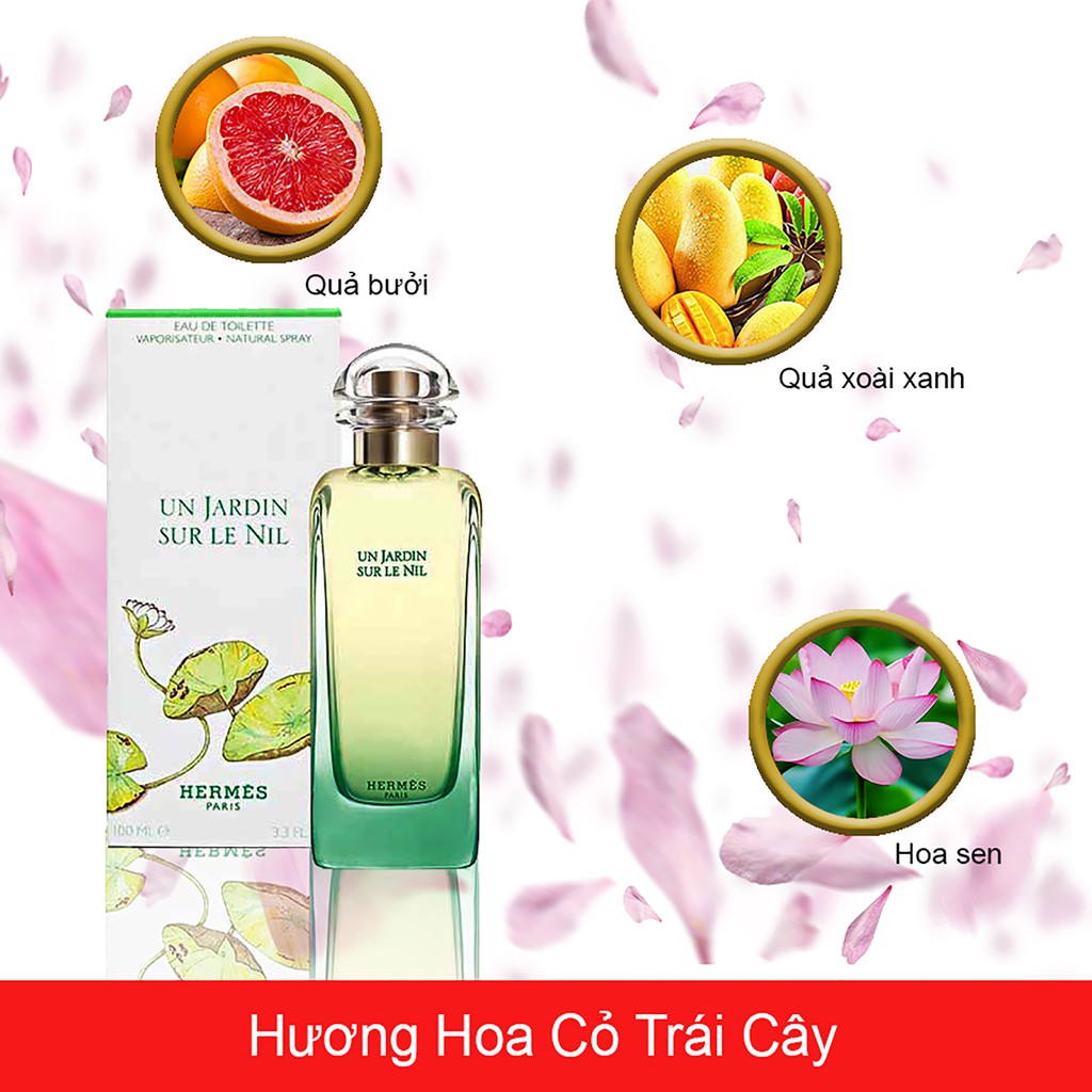 Nước Hoa 𝗛𝗲𝗿𝗺𝗲𝘀 𝗨𝗻 𝗝𝗮𝗿𝗱𝗶𝗻 Sur Le Nil, Dòng Unisex Nổi Bật Mùa Hè Dành Cho Cả Nam Và Nữ