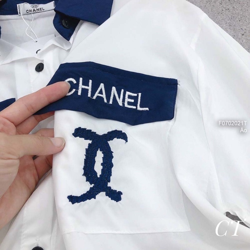 Áo sơ mi phối màu