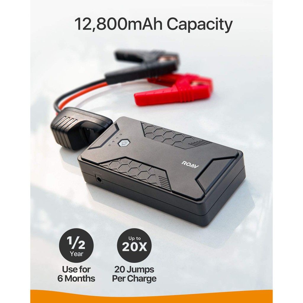 Bộ Pin sạc dự phòng kiêm kích bình ô tô ROAV (by Anker) Jump Starter Pro 12800mAh 12V-1000A - R3130