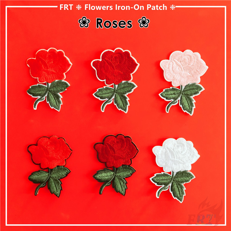 Miếng vá ủi lên quần áo hình hoa hồng