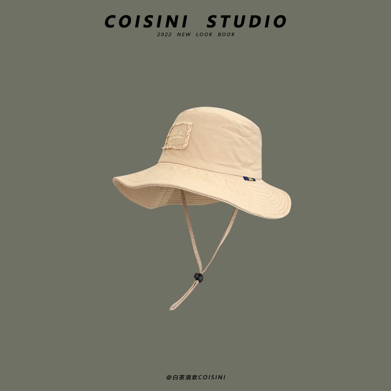 Nón Tai Bèo Vành Rộng Thêu Họa Tiết Phong Cách Nhật Bản Thời Trang Mùa Hè Cho Nam Và Nữ