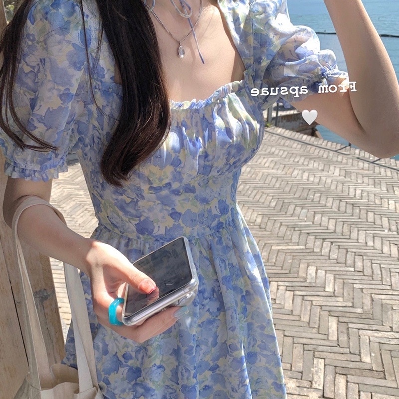 Đầm Hoa Thời Trang Pháp Cổ Tích Chất Lượng Cao