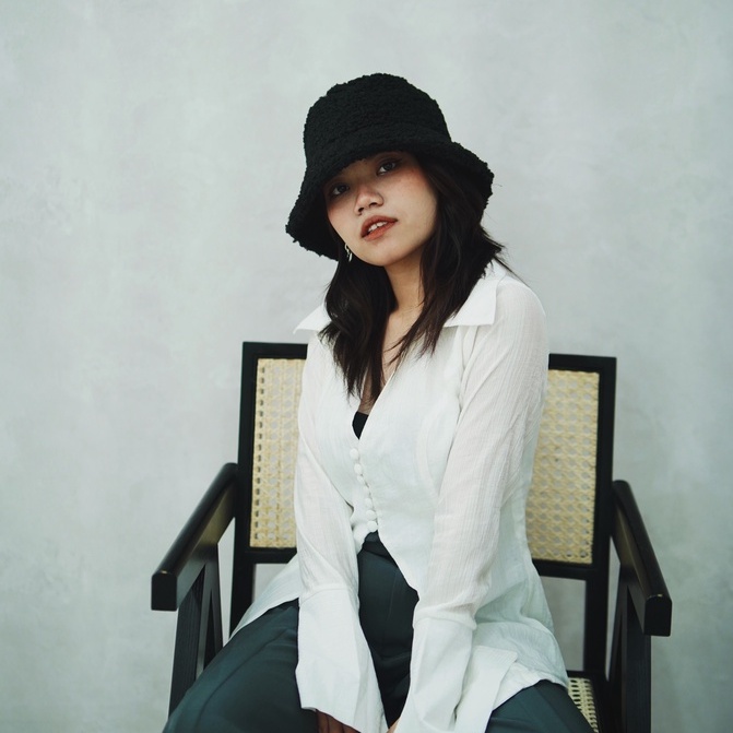 Mũ Bucket Bông thời trang cá tính trendy màu đen nâu be, nón lông hat nam nữ phong cách unisex Onyourshoulder