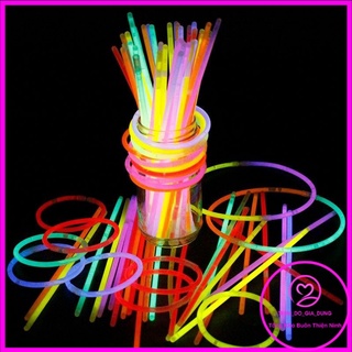 Hộp 100 que phát sáng dạ quang lightstick kèm 100 đầu nối